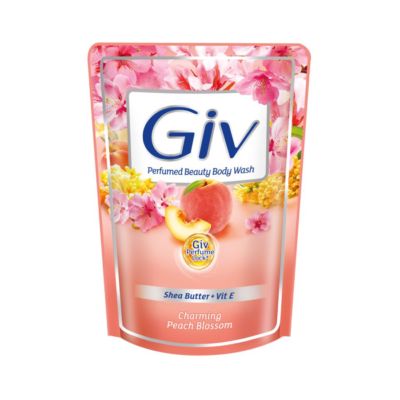 Giv White Charming Peach Blossom Body Wash Pouch