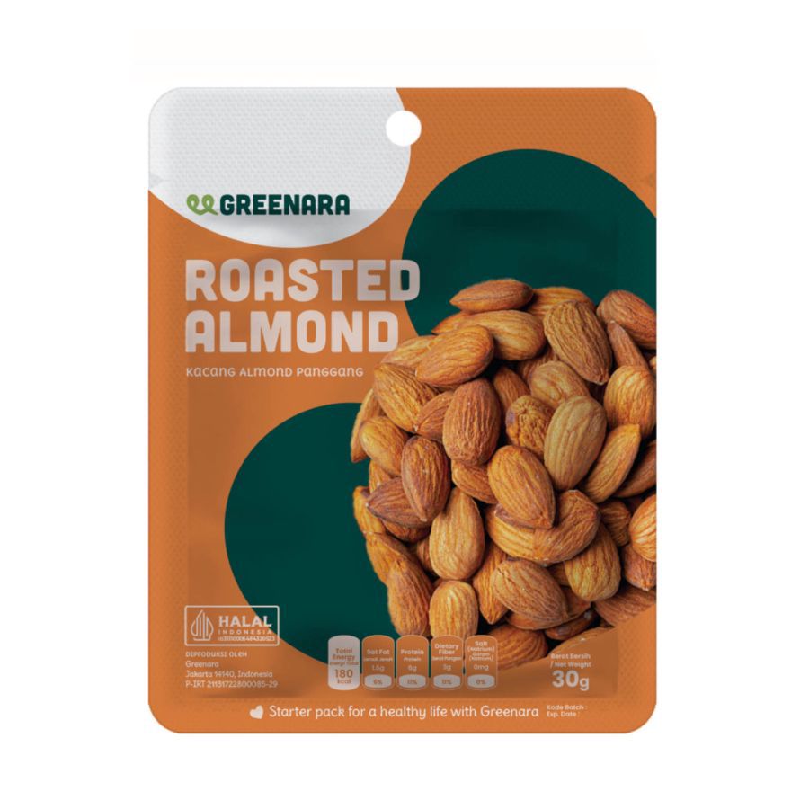 Greenara One Serving Roasted Almond 30gram
