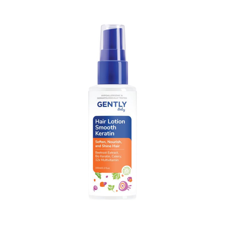 Gently Baby Hair Lotion Smooth Keratin Perawatan Bayi 100ml