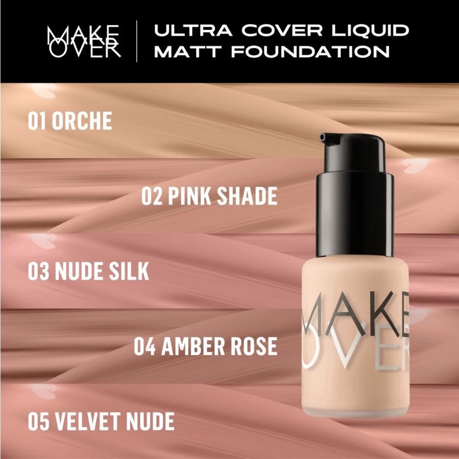 MAKE OVER Ultra Cover Liquid Matt 01 Ochre Foundation 33ml