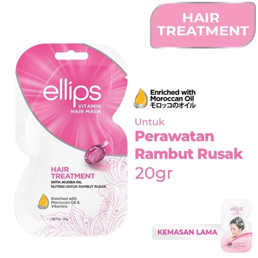 Ellips Hair Treatment with Jojoba Oil Vitamin Hair Mask 1sachet, 20gram