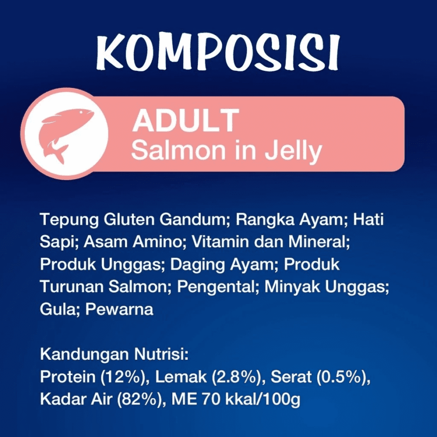 Purina Felix Salmon Adult Makanan Kucing Basah 85gram