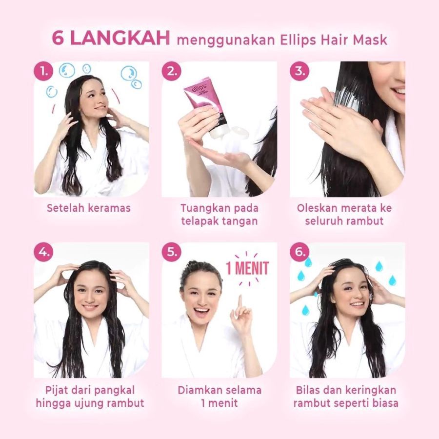 Ellips Hair Treatment with Jojoba Oil Vitamin Hair Mask 1sachet, 20gram