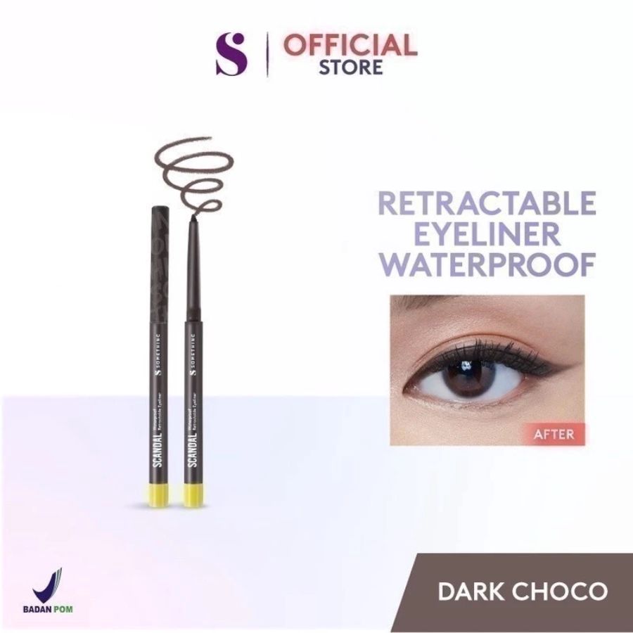 Somethinc Scandal Dark Choco Waterproof Retractable Eyeliner 1pcs