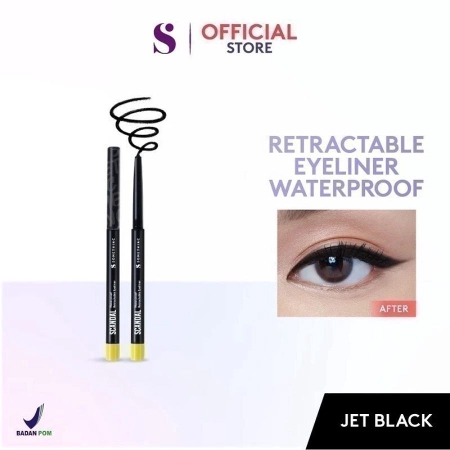 Somethinc Scandal Jet Black Waterproof Retractable Eyeliner 1pcs