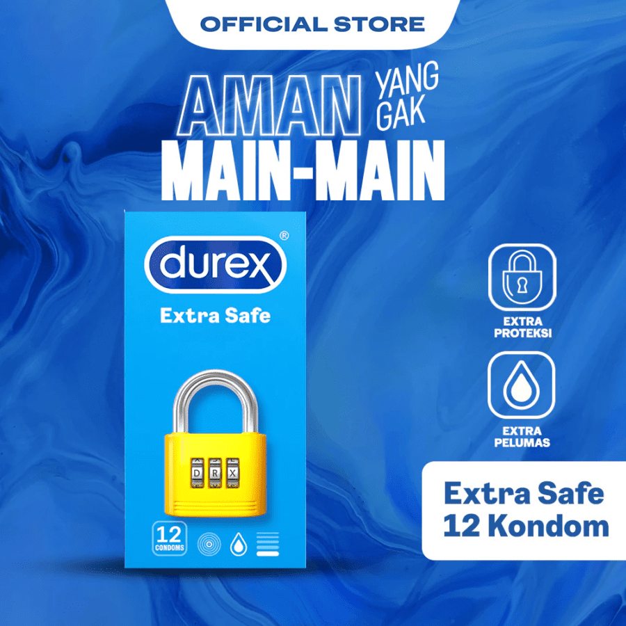 Durex Extra Safe Kondom Pria 12sachets