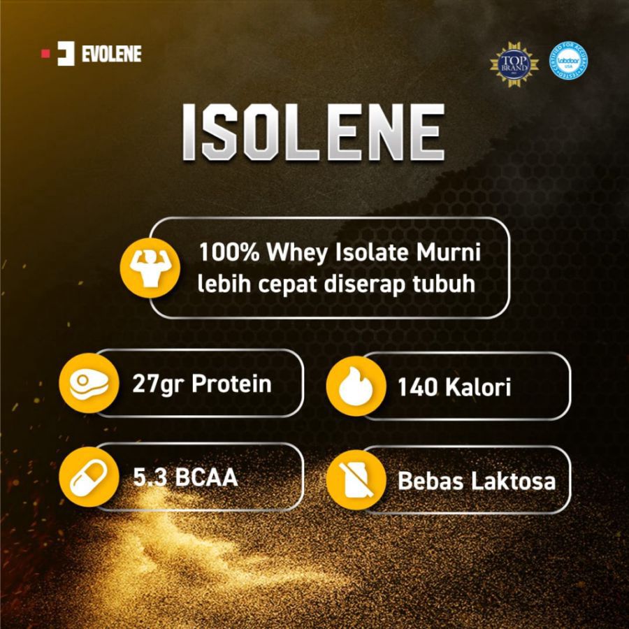 Evolene Isolene Whey Protein Isolate Chocolate 50 S 1650gram