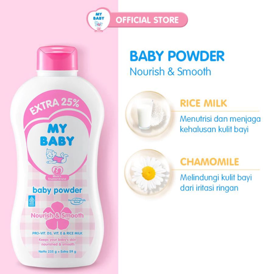 My Baby Baby Powder Nourish & Smooth Perawatan Bayi 450gram