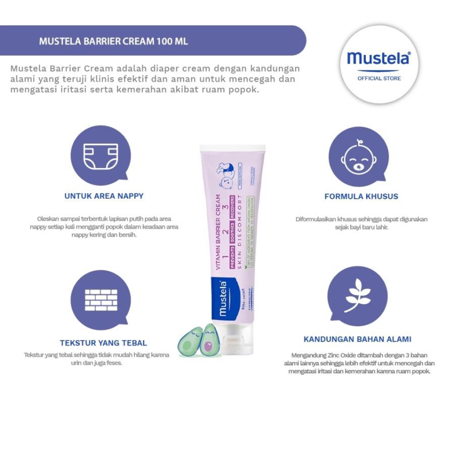 Mustela Barrier Cream Krim Ruam Popok