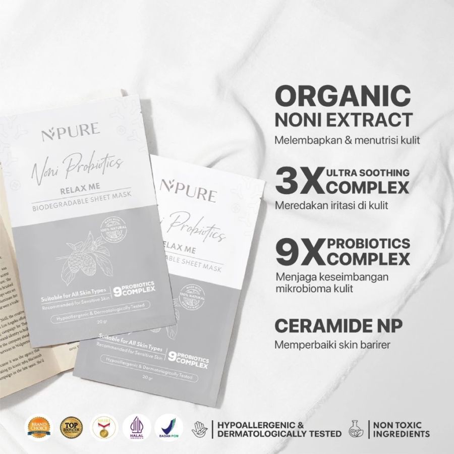 NPURE Noni Probiotics Relax Me Sheet Mask 20gram