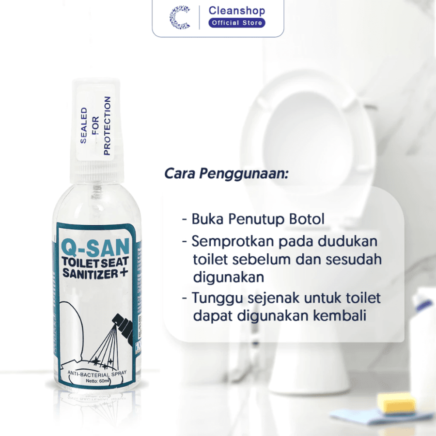 QSAN Anti Bacterial Toilet Seat Sanitizer Spray 60ml