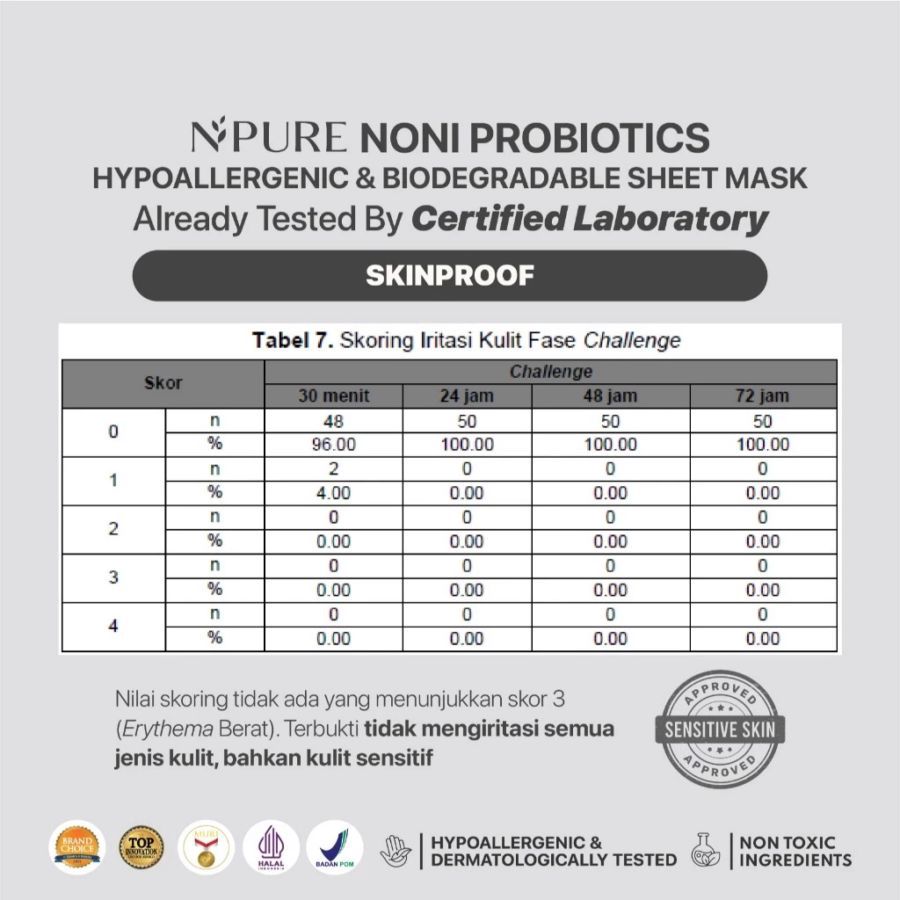 NPURE Noni Probiotics Relax Me Sheet Mask 20gram