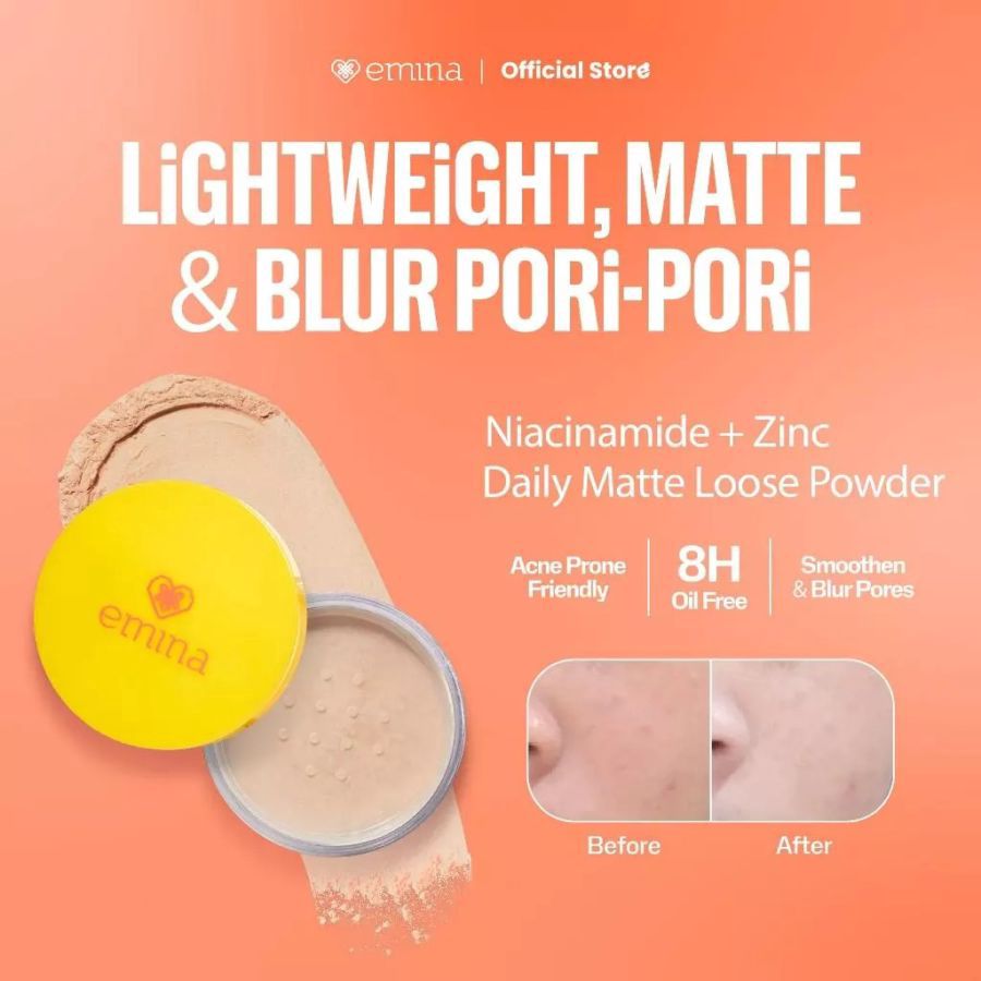 Emina Daily Matte 01 Light Beige Loose Powder 20gram