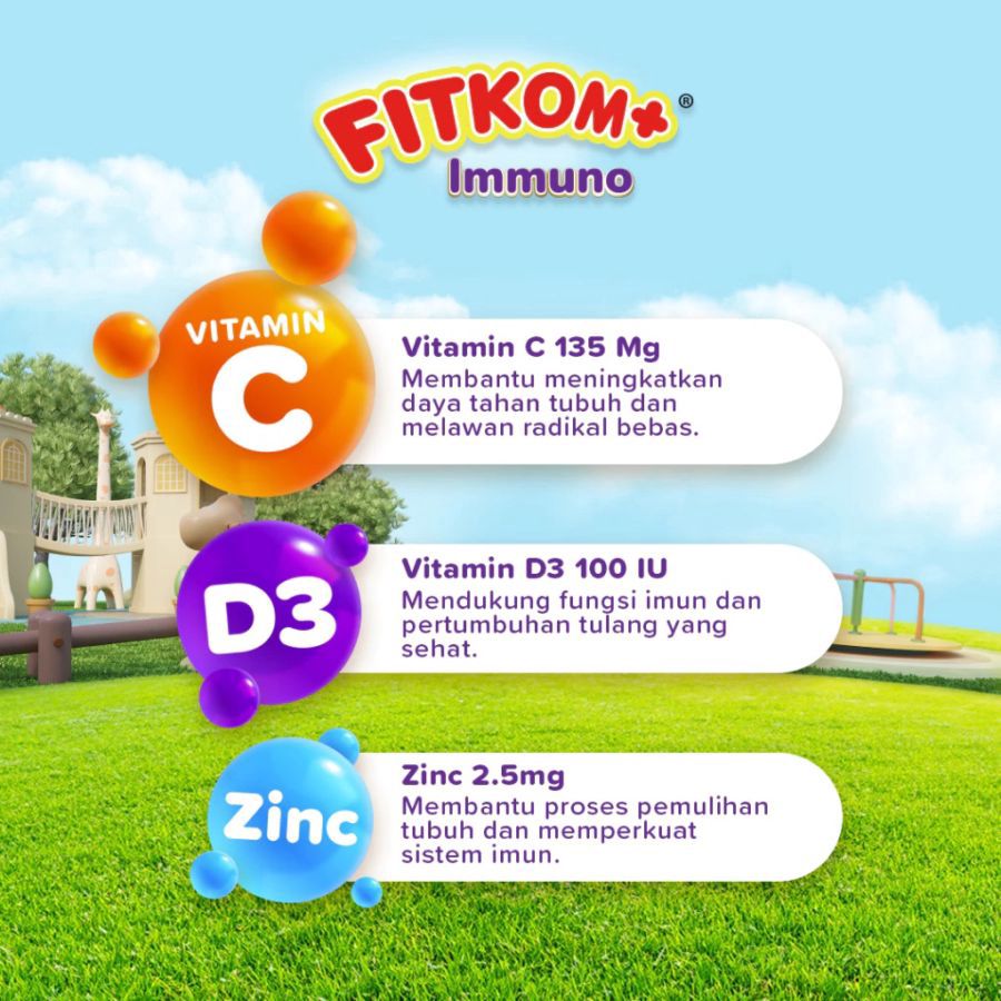 Fitkom+ Immuno Suplemen Daya Tahan Tubuh 30tablet 1bottle