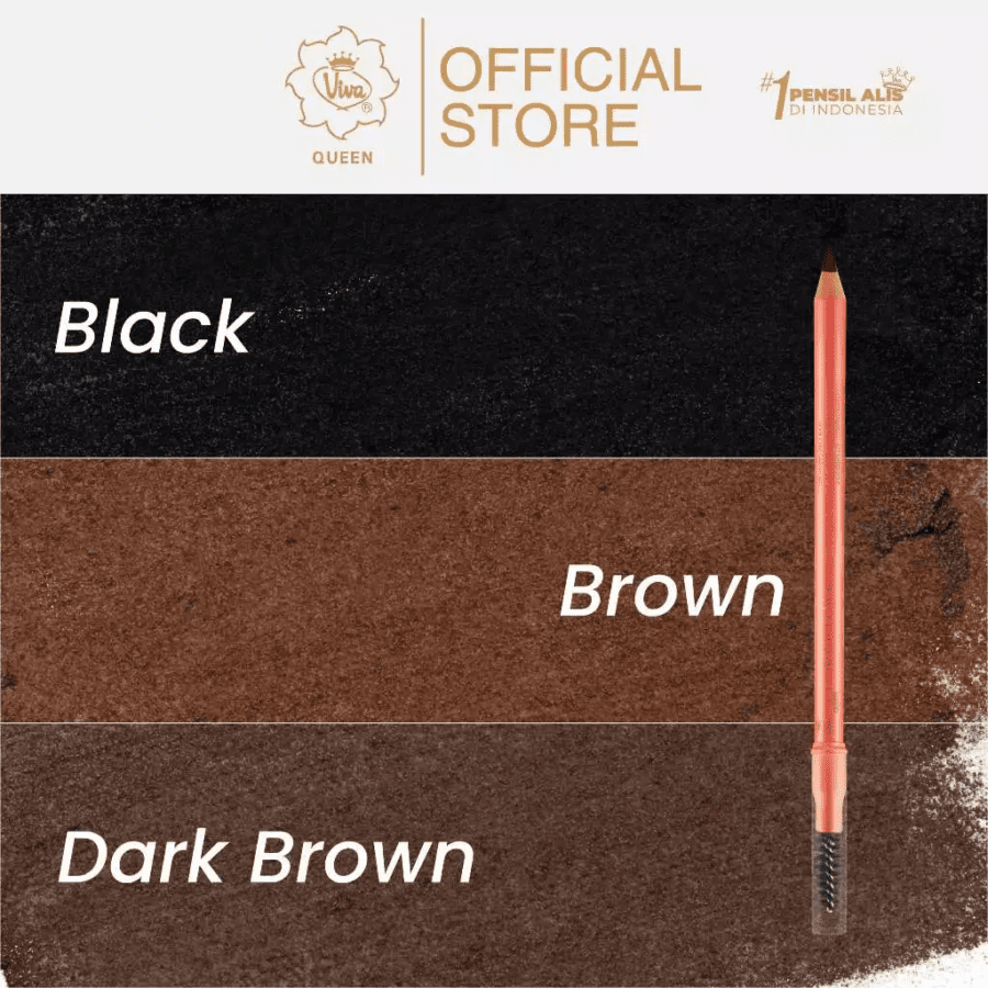 Viva Queen Black Eye Brow Pencil 1pcs
