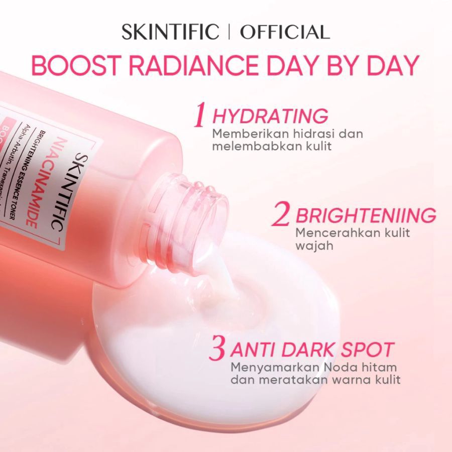 Skintific Niacinamide Brightening Essence Boost Radiance Toner 1pcs