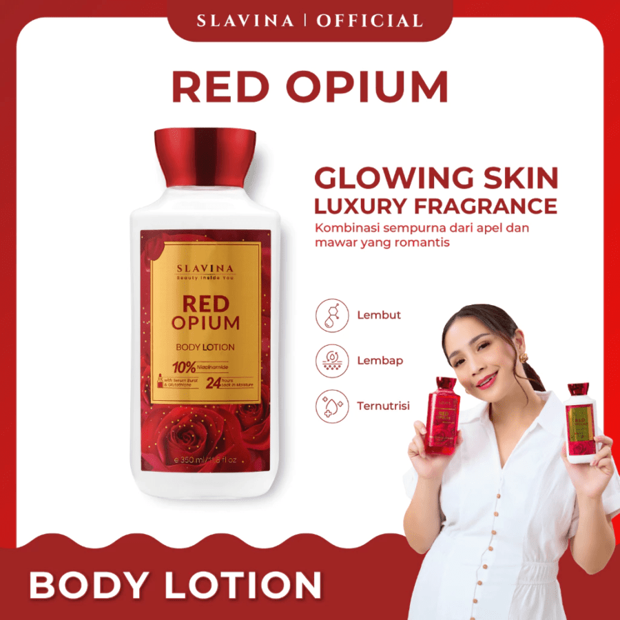 SLAVINA Red Opium Body Lotion 350ml