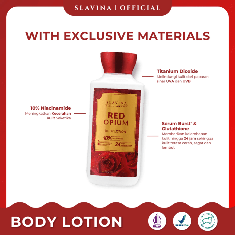 SLAVINA Red Opium Body Lotion 350ml