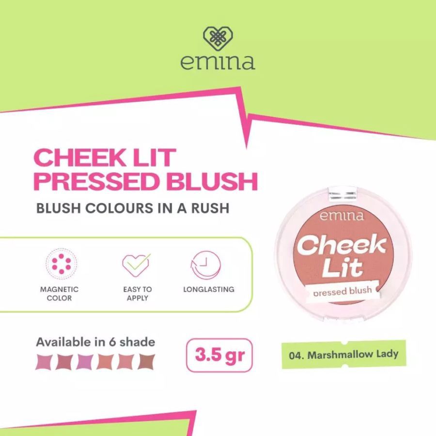 Emina Cheek Lit Marshmallow Lady Pressed Blush 3gram