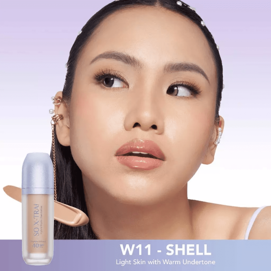 MOP Beauty So-XTRA W11 Shell Hybrid Matte SPF 40PA+++ Foundation 30ml