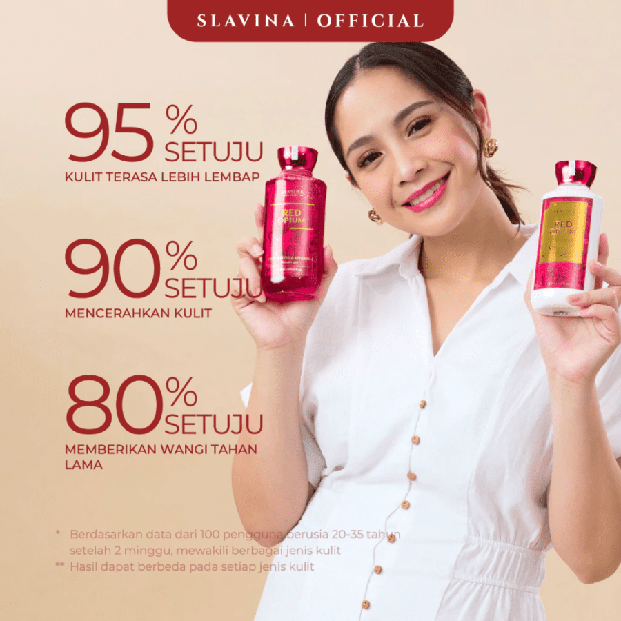 SLAVINA Red Opium Body Lotion 350ml