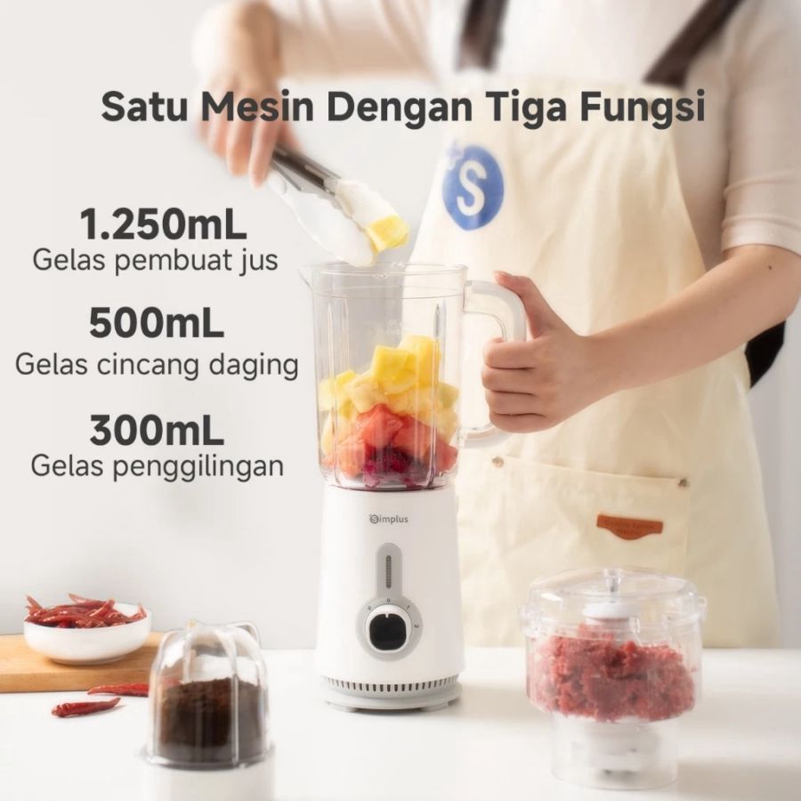 Simplus Blender 3in1 Serbaguna 1.25L 1pcs