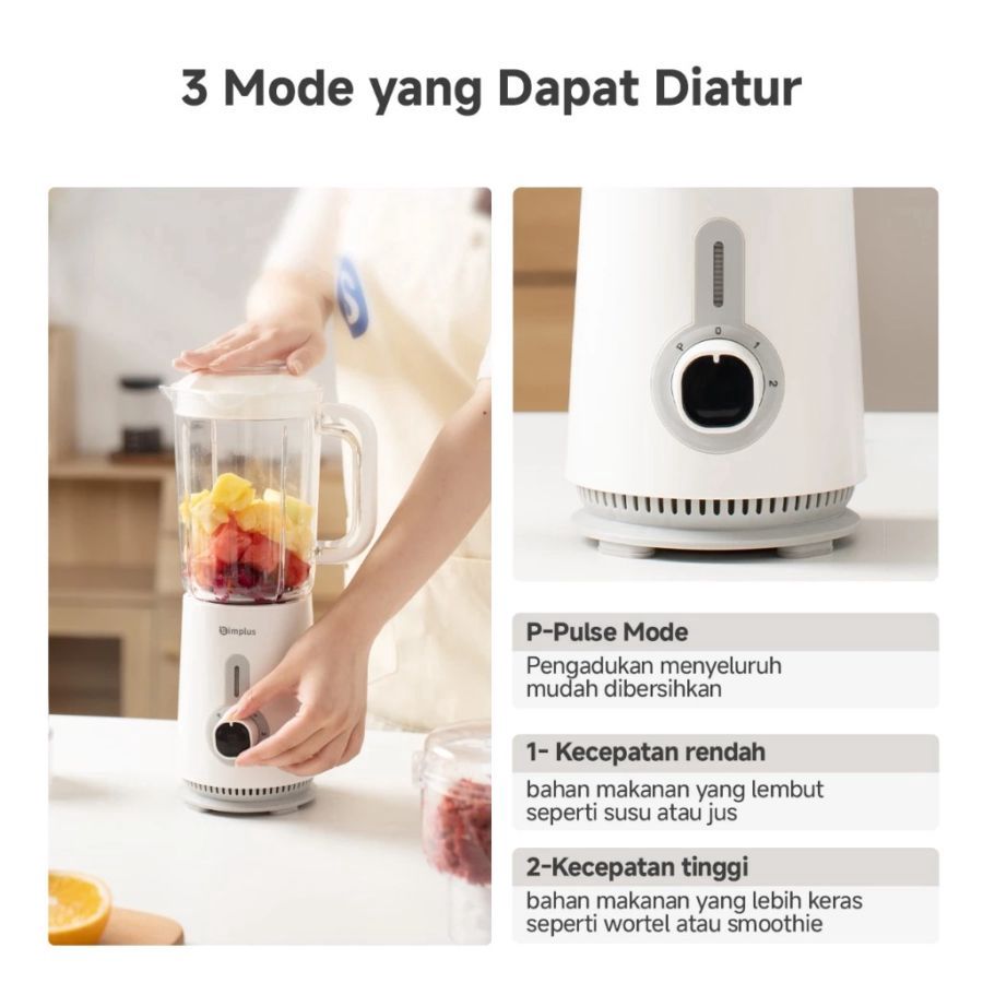 Simplus Blender 3in1 Serbaguna 1.25L 1pcs