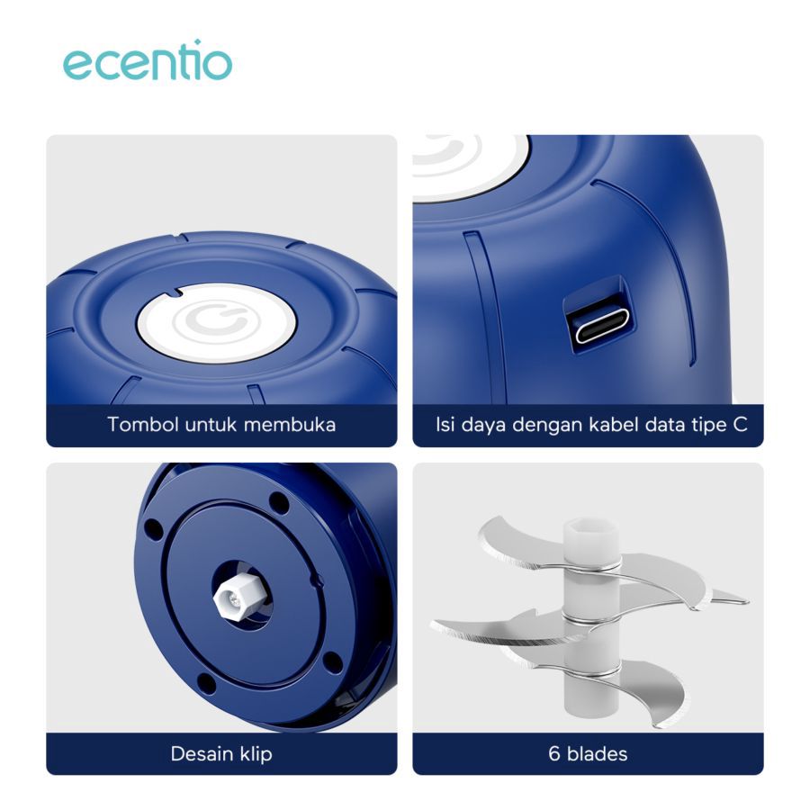 Ecentio Mini Chopper Blender Portable 1pcs