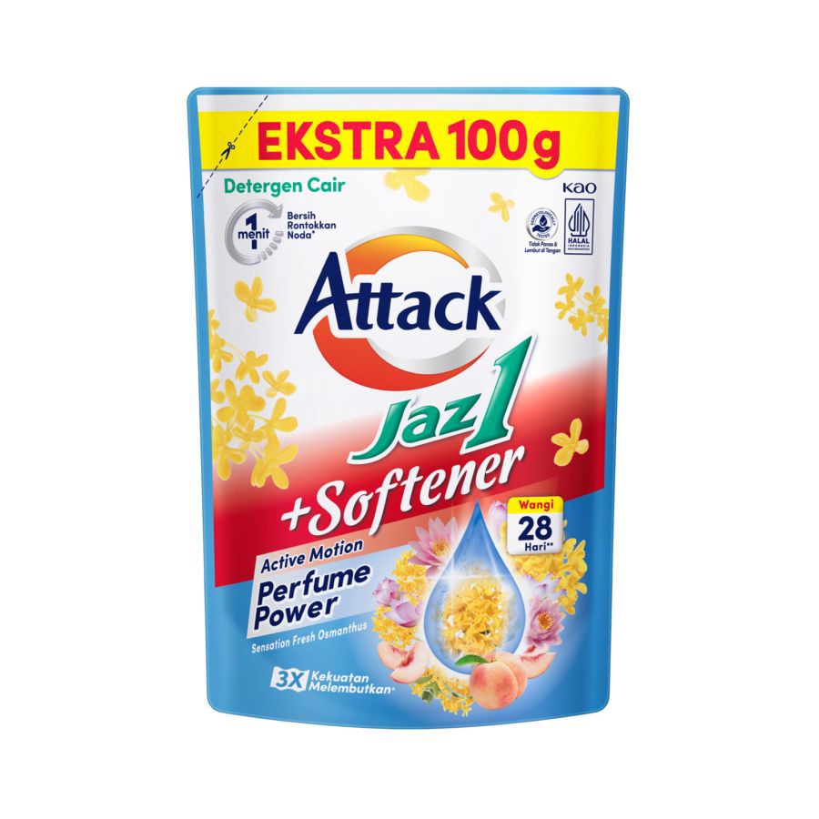 Attack Jaz1 Plus Softener Sensation Fresh Osmanthus Deterjen Cair Pouch