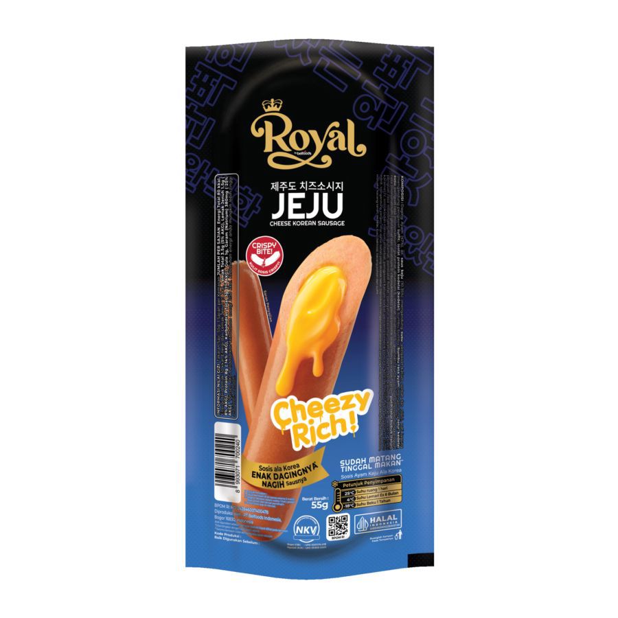 Belfoods Royal Jeju Cheese Korean Sausage 55gram 1pcs