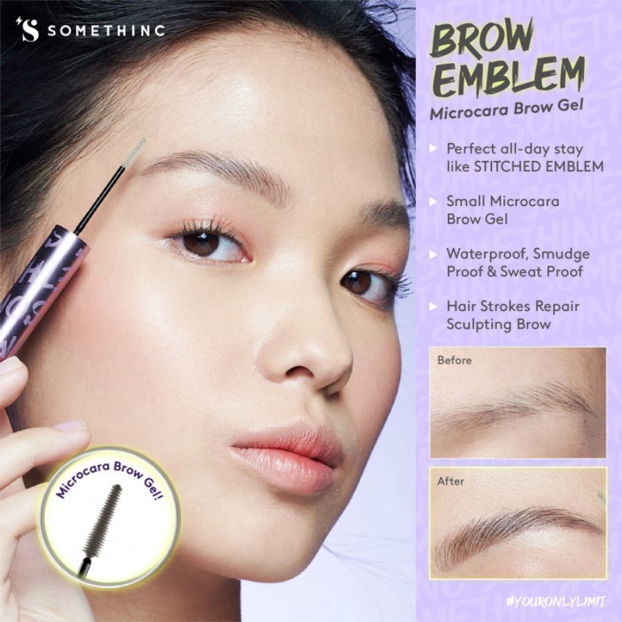 Somethinc Brow Emblem Microcara Dark Brown Brow Gel 3gram