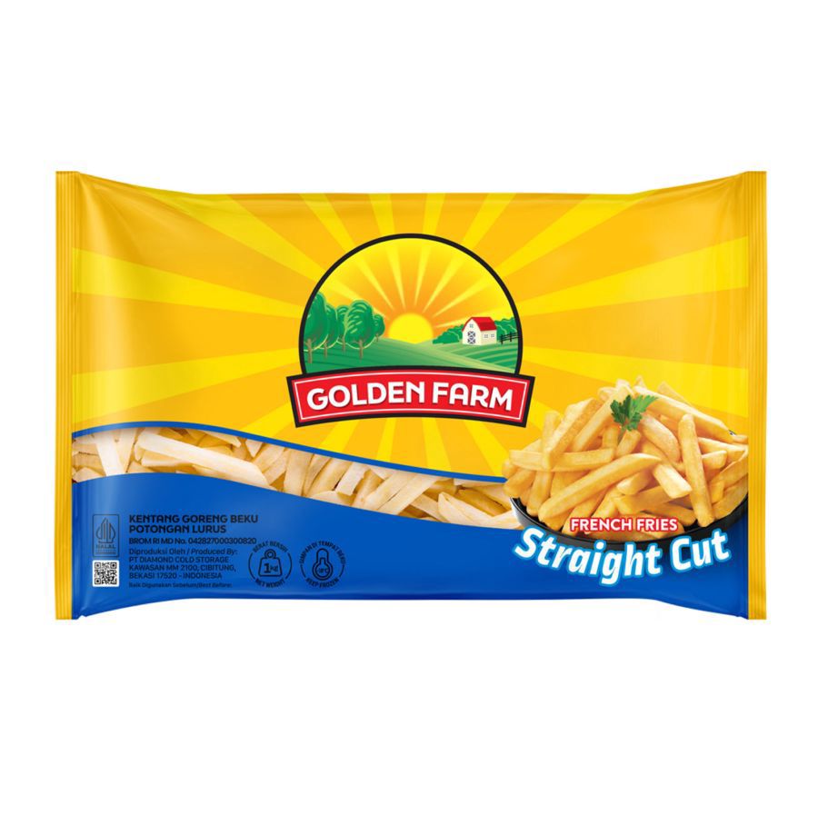 Golden Farm French Fries Straight Cut 1kg