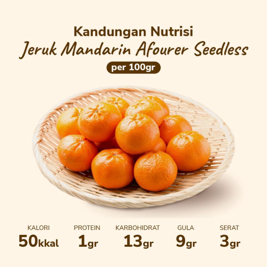 Jeruk Mandarin Afourer Seedless Astro Farm 3-7 pcs 500-550gram