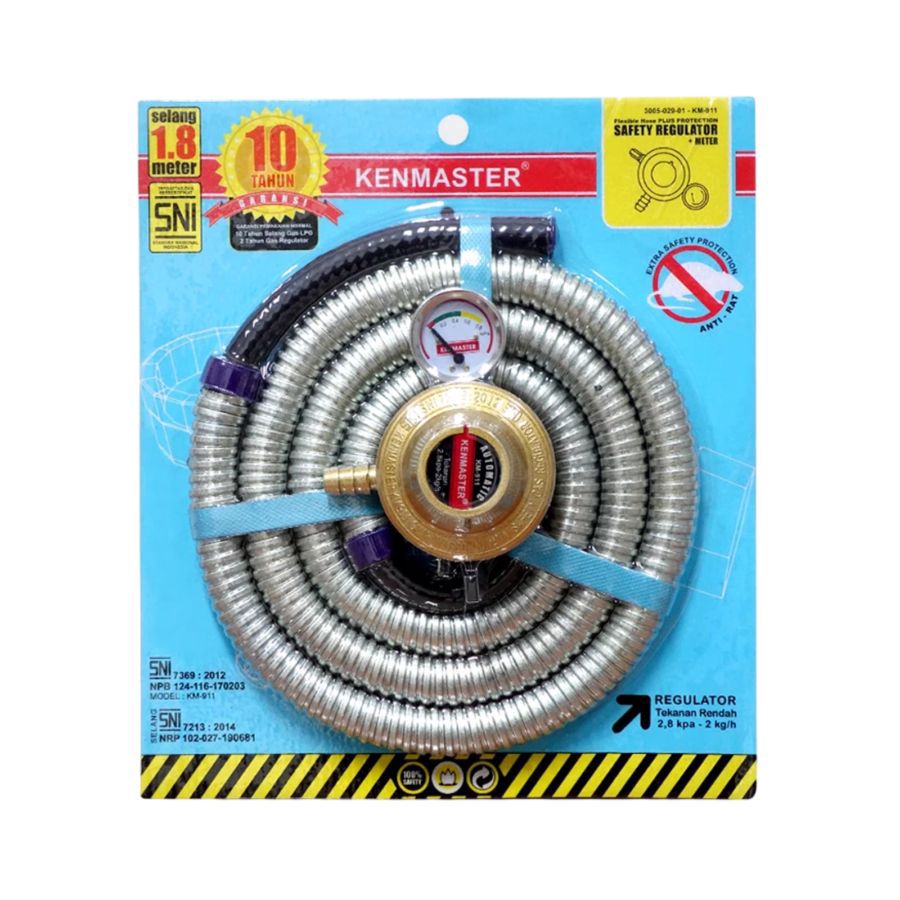 Kenmaster Paket Regulator Tabung Gas Meter + Selang 1pcs