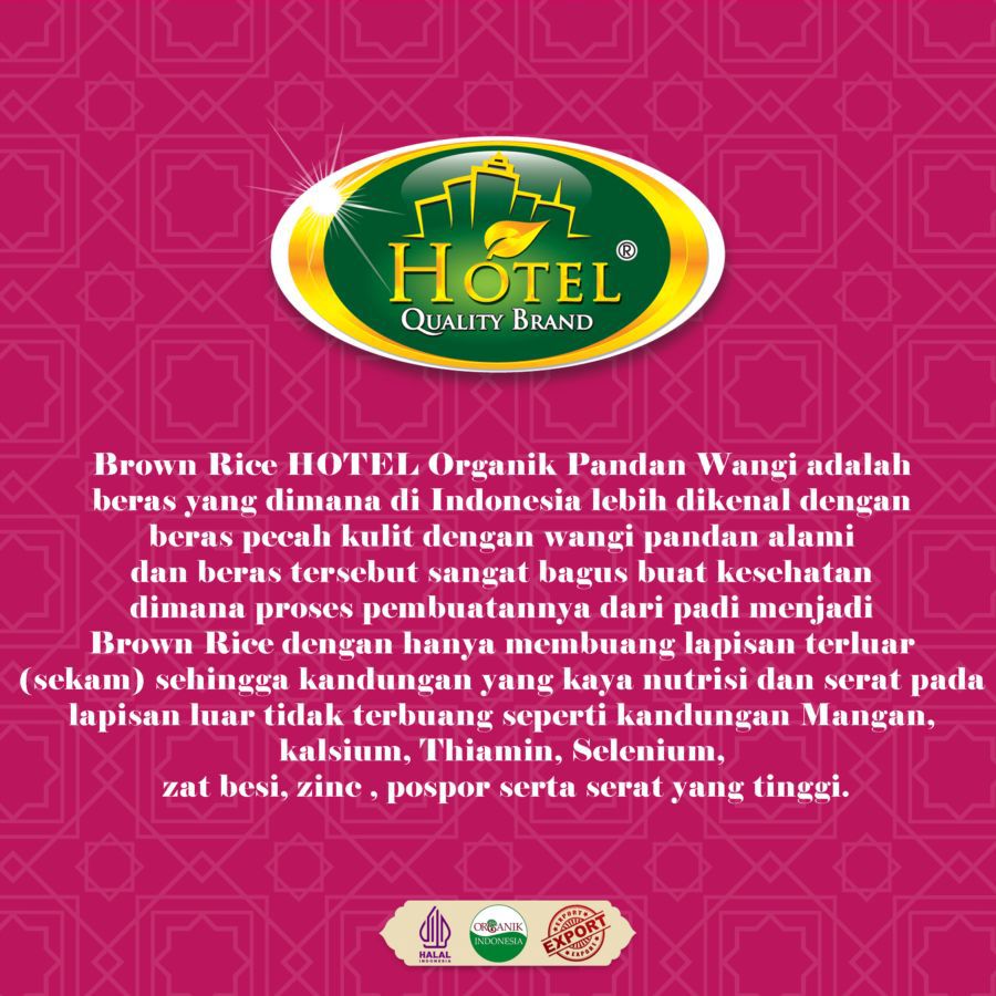 Hotel Beras Coklat Pandan Wangi Organik 2kg