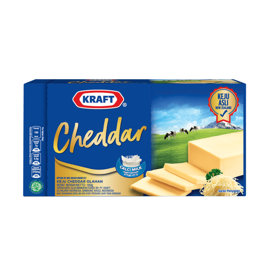 Kraft Keju Cheddar Blok 150gram