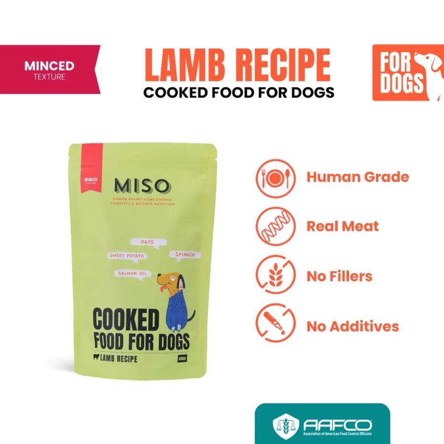 MISO Cooked Minced Lamb Recipe Makanan Anjing Basah