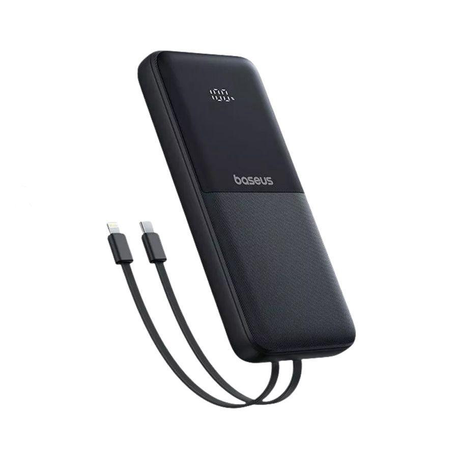 Baseus Lipow Dual Cable Power Bank With Digital Display 20000mAh 22.5W Cosmic Black 1pcs