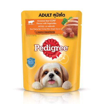 Pedigree Adult Simmered Beef Loaf Makanan Anjing Basah Pouch