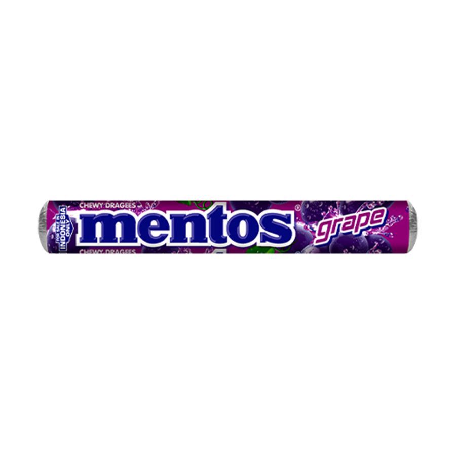 Mentos Chewy Dragees Grape Permen Roll