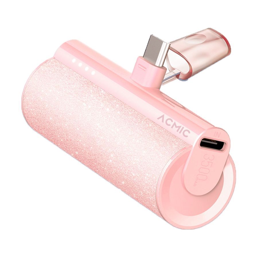 Acmic Power Bank Miniglow Fashion Mini Type C 3500 mAh Pink 1pcs