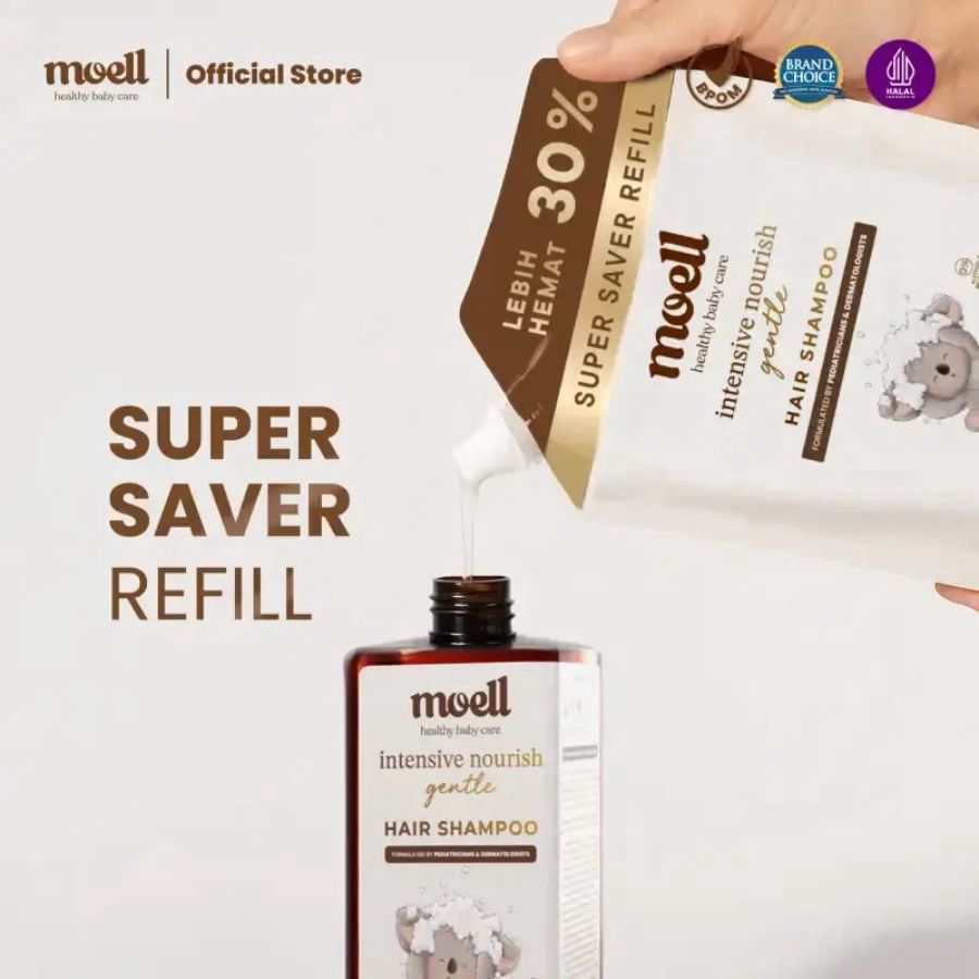 Moell Intensive Nourish Gentle Baby Shampoo Refill 500gram