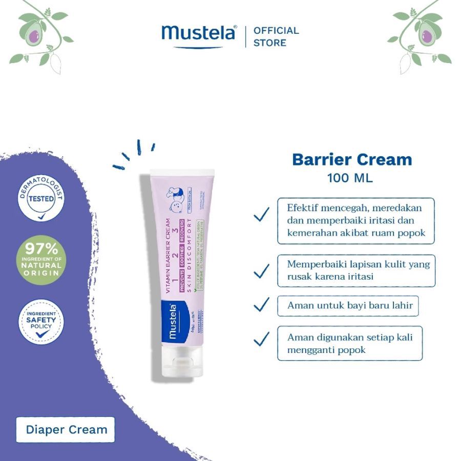 Mustela Barrier Cream Krim Ruam Popok