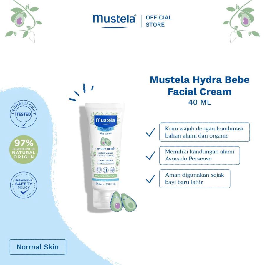 Mustela Hydra Bebe Baby Facial Cream 40ml