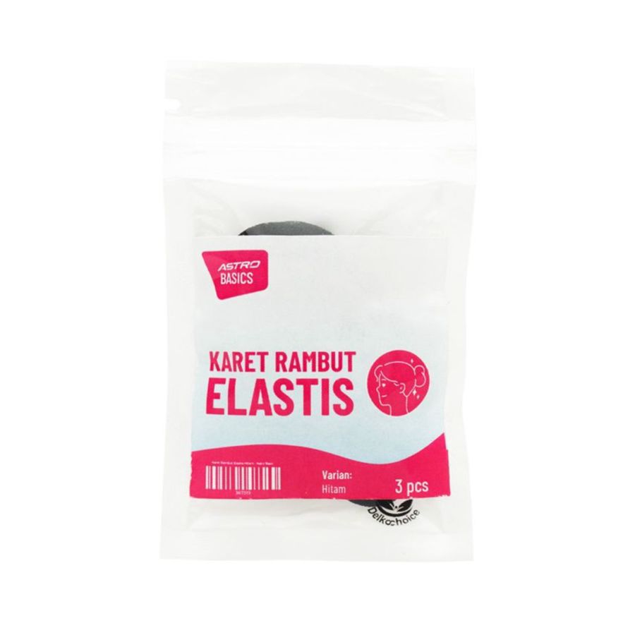 Karet Rambut Elastis Hitam A Basics 1pack