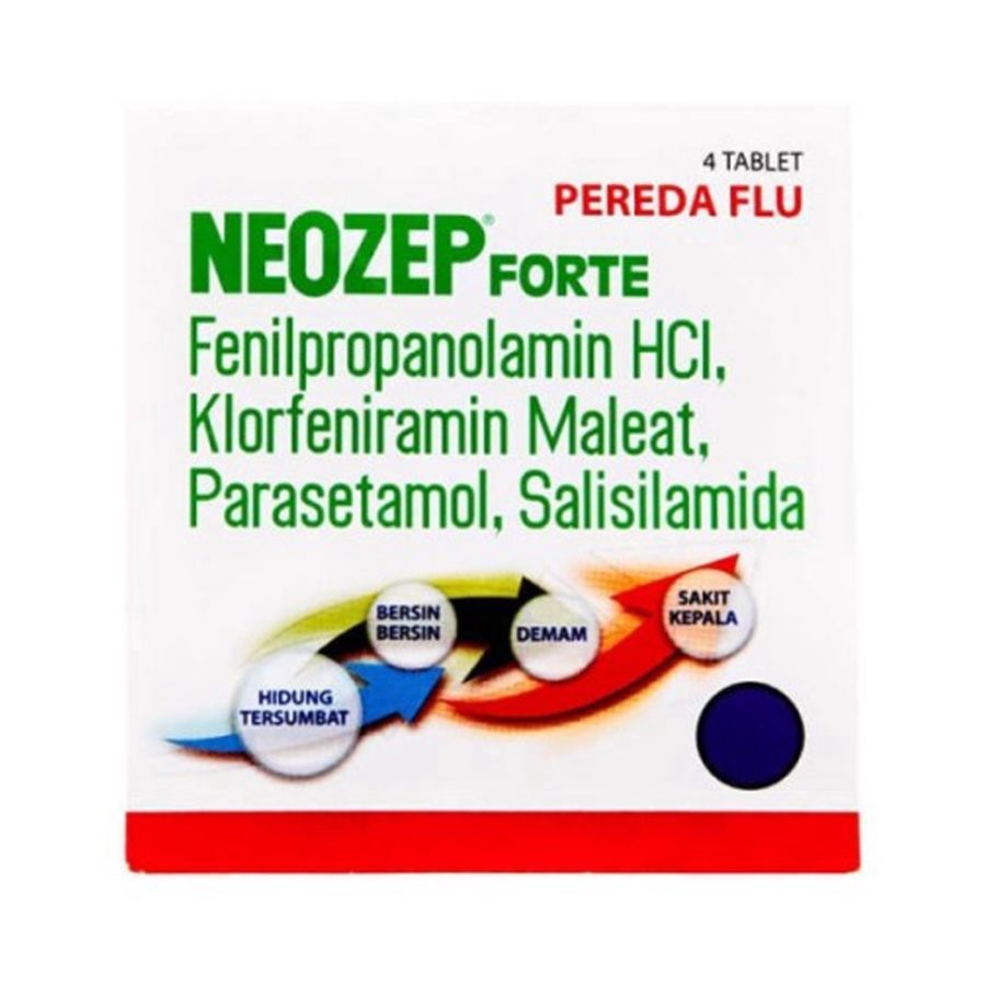 Neozep Forte Obat Flu dan Batuk Strip 4tablet