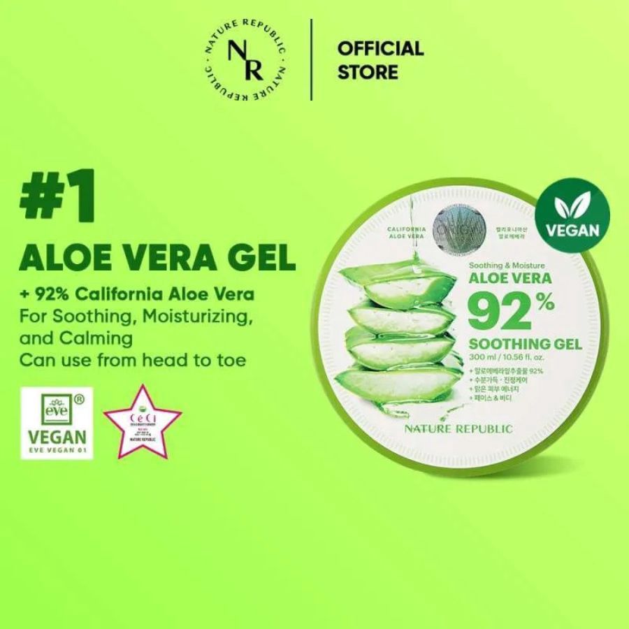 NATURE REPUBLIC Soothing & Moisture Aloe Vera 92% Soothing Gel 300ml