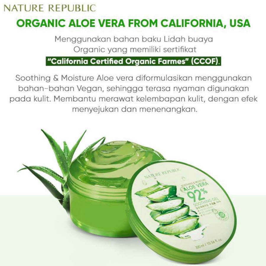 NATURE REPUBLIC Soothing & Moisture Aloe Vera 92% Soothing Gel 300ml