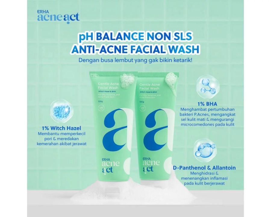 Erha Acneact WH Gentle Acne Facial Wash 100gram