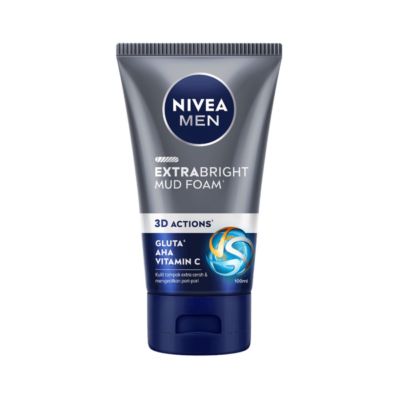 Nivea Men Extra Bright Mud Facial Foam